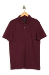 14th & Union Solid Interlock Polo In Burgundy Royale