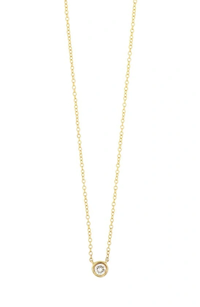 Bony Levy 14k Gold Bezel Diamond Pendant Necklace In 14k Yellow Gold