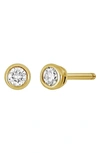 Bony Levy 14k Gold Bezel Diamond Stud Earrings In 14k Yellow Gold