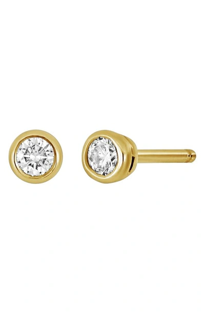 Bony Levy 14k Gold Bezel Diamond Stud Earrings In 14k Yellow Gold