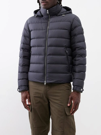Moncler Arneb Hooded Quilted Down Jacket In Black