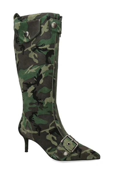 Kurt Geiger Hackney Kitten Heel Boot In Green