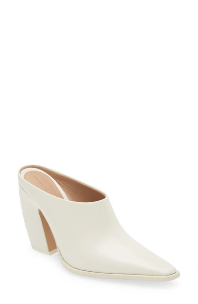 Bottega Veneta Tokyo Calfskin Mule In White