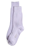 Stems Luxe Merino Wool Blend Crew Socks In Periwinkle