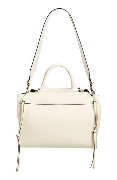 Chloé Steph Grained Leather Satchel In White