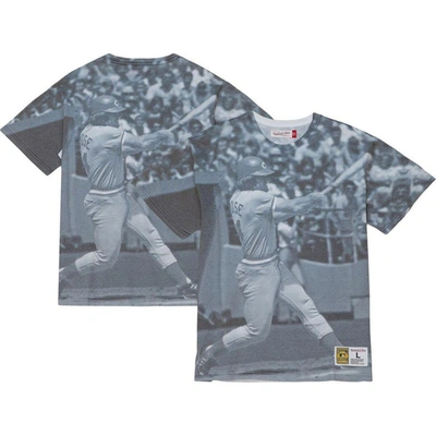 Mitchell & Ness Pete Rose Cincinnati Reds Cooperstown Collection Highlight Sublimated Player Graphic In White