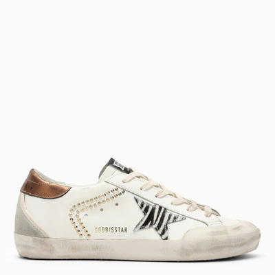 Golden Goose Women's White Leather Low Top Trainers With Iconic Animal Star Detail