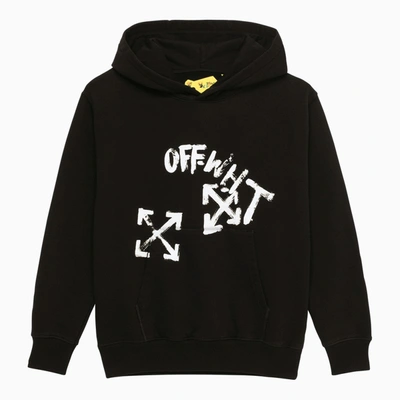 Off-white Kids' Black Cotton Hoodie