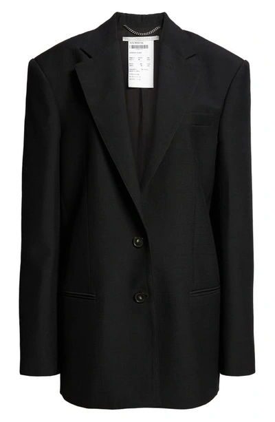 Stella Mccartney Oversize Wool Blazer In 1000 Black