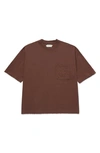 Honor The Gift Logo Embroidered Pocket T-shirt In Brown