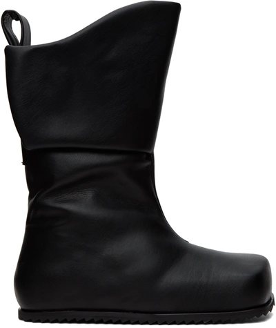 Yume Yume Truck High Faux Leather Boots In Black