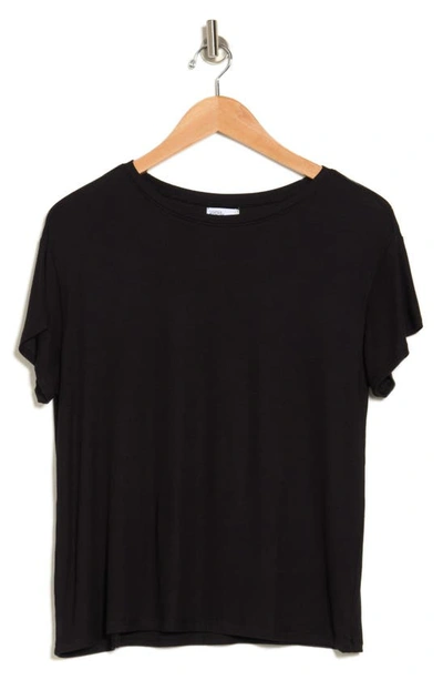 Nordstrom Rack Ribbed Tranquility Lounge Top In Black