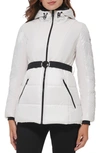 Guess Mixed Media Softshell Jacket In White