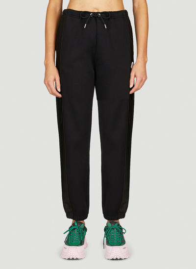 Moncler Logo Patch Track Trousers In Black