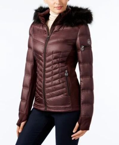 Michael kors mixed sales media puffer coat