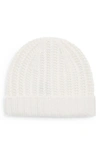 Sofia Cashmere Cable Knit Cashmere Beanie In Ivory