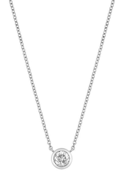 Bony Levy 14k Gold Diamond Bezel Pendant Necklace In 14k White Gold