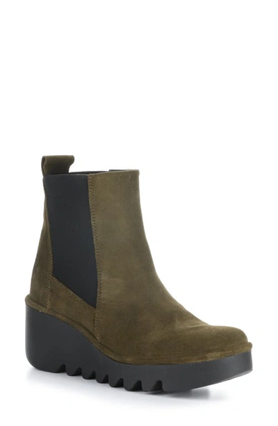 Fly London Fly Long Bagu Wedge Chelsea Boot In Sludge