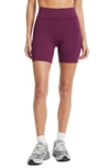 Bandier Center Stage High Waist Bike Shorts In Pickled Beet