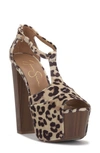 Jessica Simpson Women's Dany T-strap Platform High-heel Sandals In Natural Textile