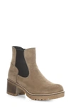 Bos. & Co. Mercy Waterproof Zip Bootie In Taupe Suede