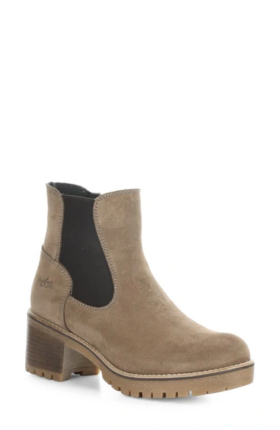 Bos. & Co. Mercy Waterproof Zip Bootie In Taupe Suede