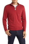 The Normal Brand Puremeso Weekend Quarter Zip Top In Red