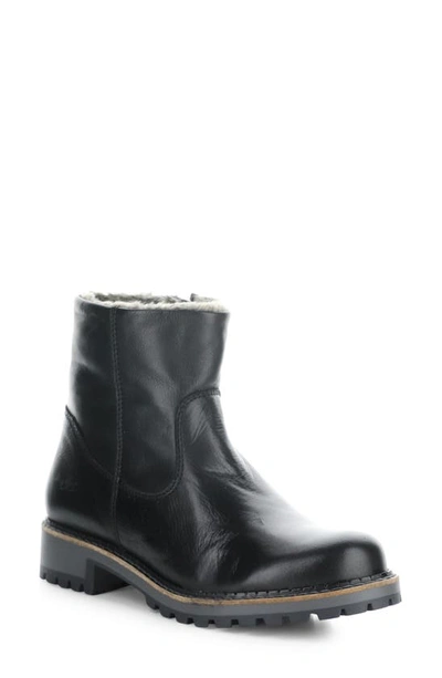 Bos. & Co. Calib Waterproof Bootie In Black Feel/ Fatara Faux Fur