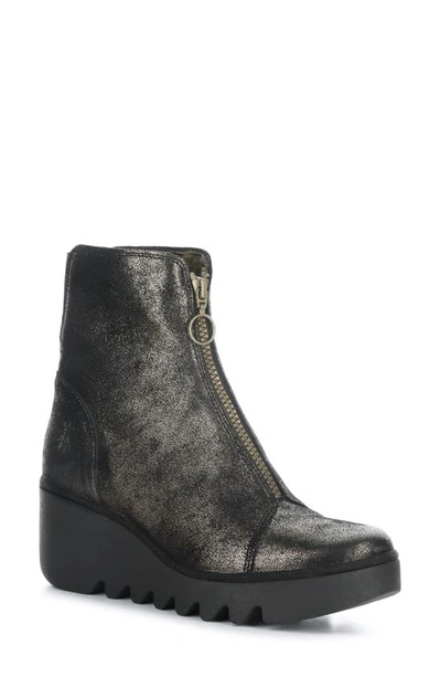 Fly London Boce Wedge Bootie In Graphite