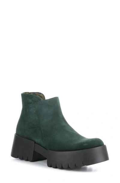 Fly London Endo Platform Bootie In 002 Green Forest