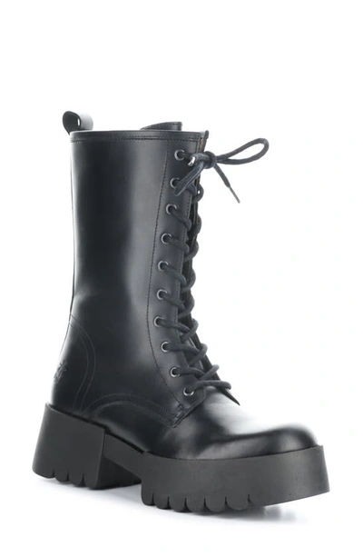 Fly London Elna Lug Sole Boot In 000 Black