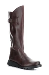 Fly London Mol Wedge Boot In 025 Wine