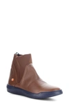 Softinos By Fly London Beth Bootie In Cognac/ Marron Smooth Leather