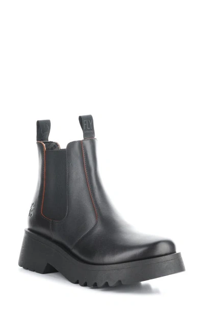 Fly London Medi Chelsea Boot In 008 Black/ Red