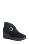 Fly London Brit Wedge Bootie In Navy