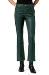 Joe's The Callie Coated High Waist Ankle Bootcut Jeans In Forest Green
