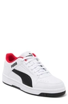 Puma Rebound Joy Low Top Sneaker In  White- Black-red