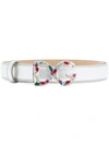 Dolce & Gabbana Gemstone Logo Buckle Belt In Metallic