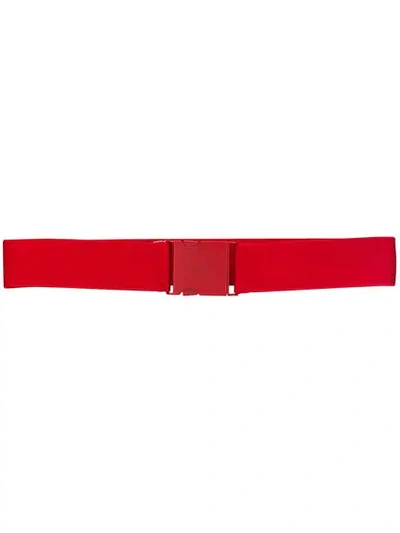 N°21 Elasticated Clasp Belt In Red