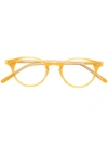 Epos Round Frame Glasses In Yellow & Orange