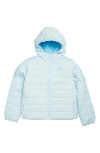 Adidas Originals Adidas Kids' 3-stripe Water Resistant Puffer Jacket In Alms Blue