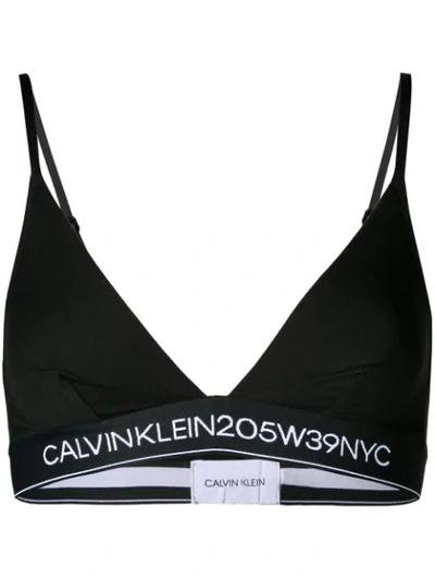 Calvin Klein 205w39nyc Logo Bralet - Black