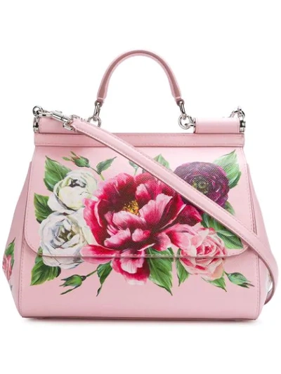 Dolce & Gabbana Sicily Tote Bag In Pink