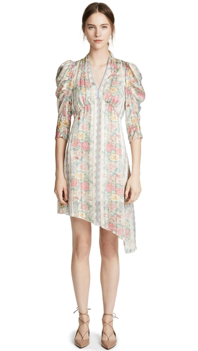 Anna Sui Whisper Rose Dress In Antique Multi