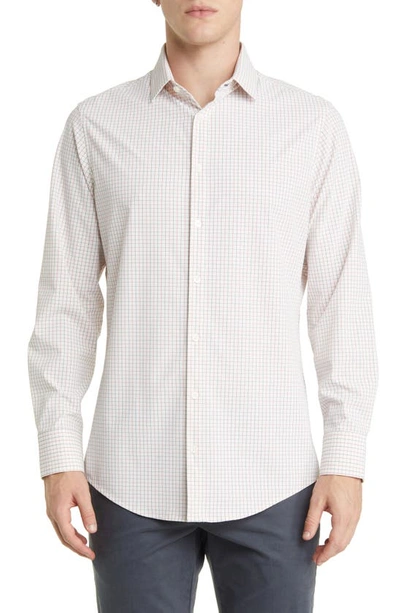 Mizzen + Main Leeward Manor Check Button-up Shirt In White