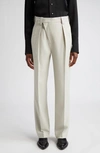Victoria Beckham Wrap Front Trousers In Seafoam