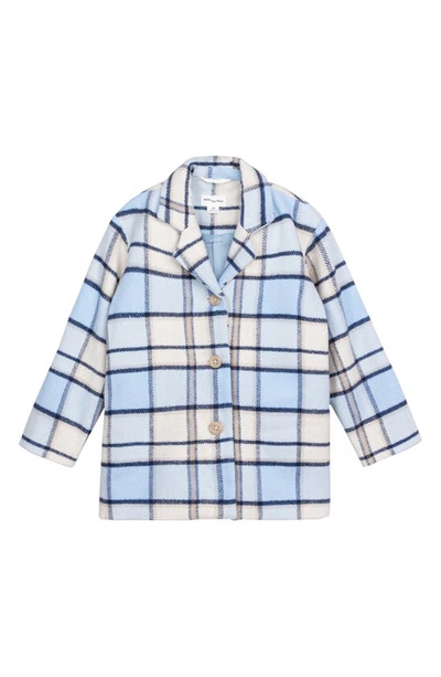 Miles The Label Kids' Plaid Jacket In Blue