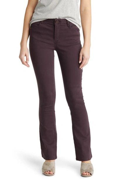 Wit & Wisdom 'ab'solution Itty Bitty High Waist Bootcut Pants In Mb-malbec