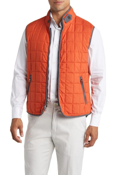 Scott Barber Quilted Vest In Ochre