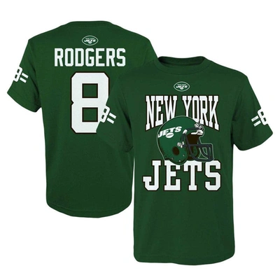 Outerstuff Kids' Youth Aaron Rodgers Green New York Jets Helmet T-shirt